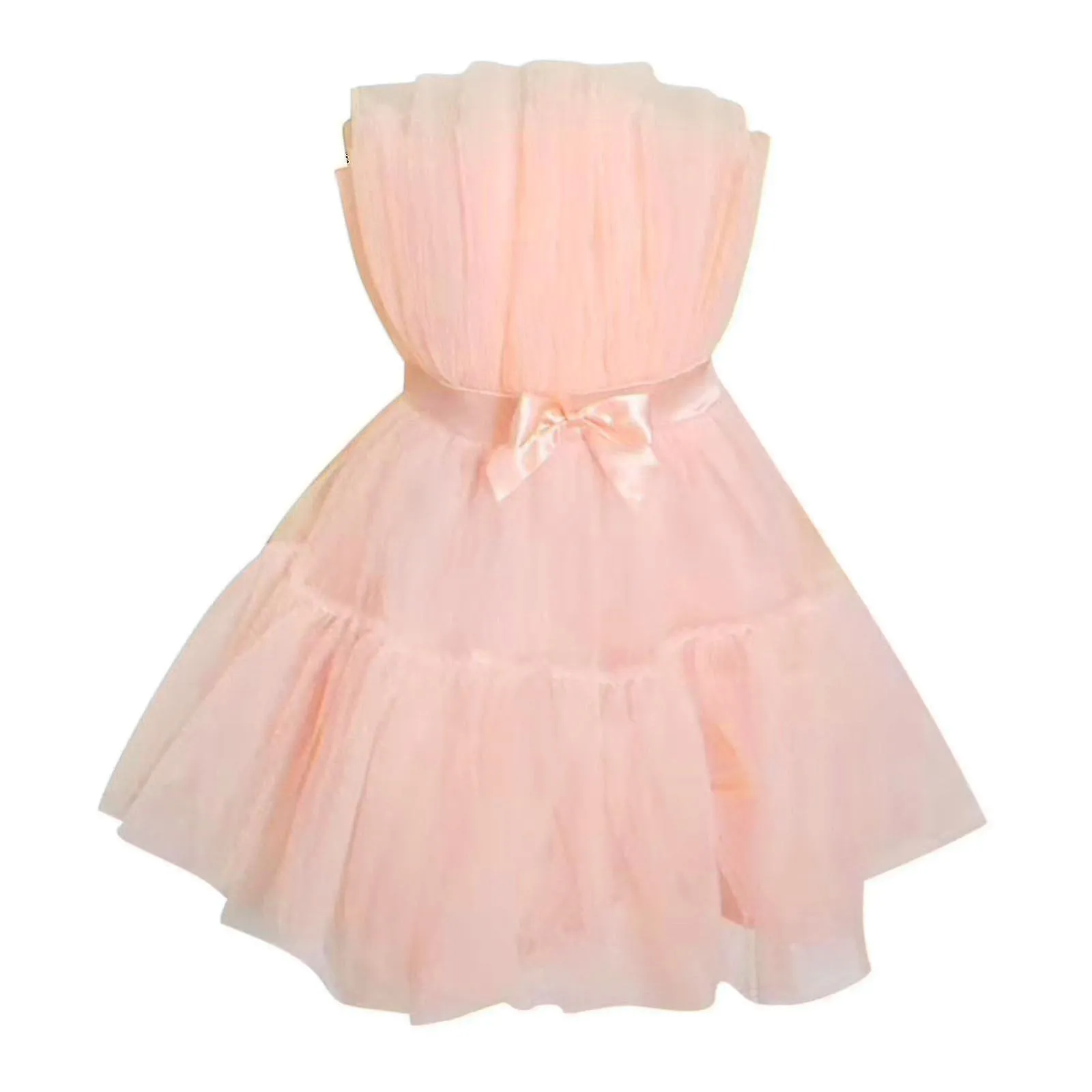 2023MUJER TULLE VESTIDO SIN MANGAS VESTIDO CORTO DE MALLA SóLIDA PRINCESA STEAPLESS PARTY DRESS
