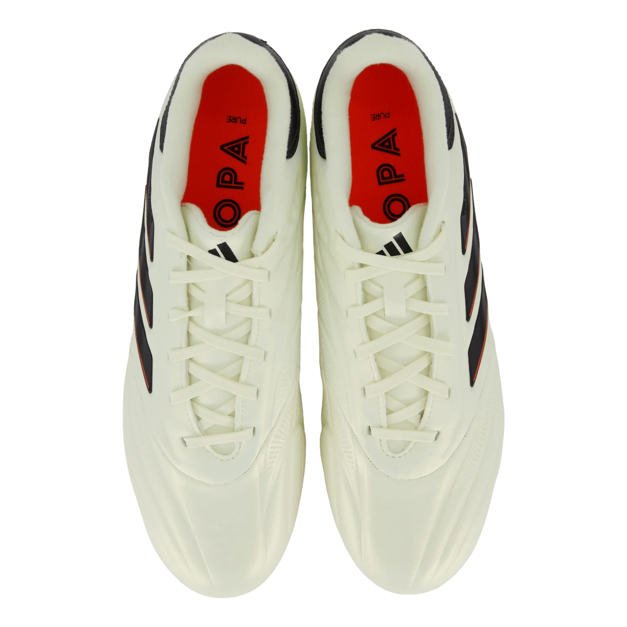 Adidas Copa Pure II League Firm Ground Boots Ivory / Core Black / Solar Red
