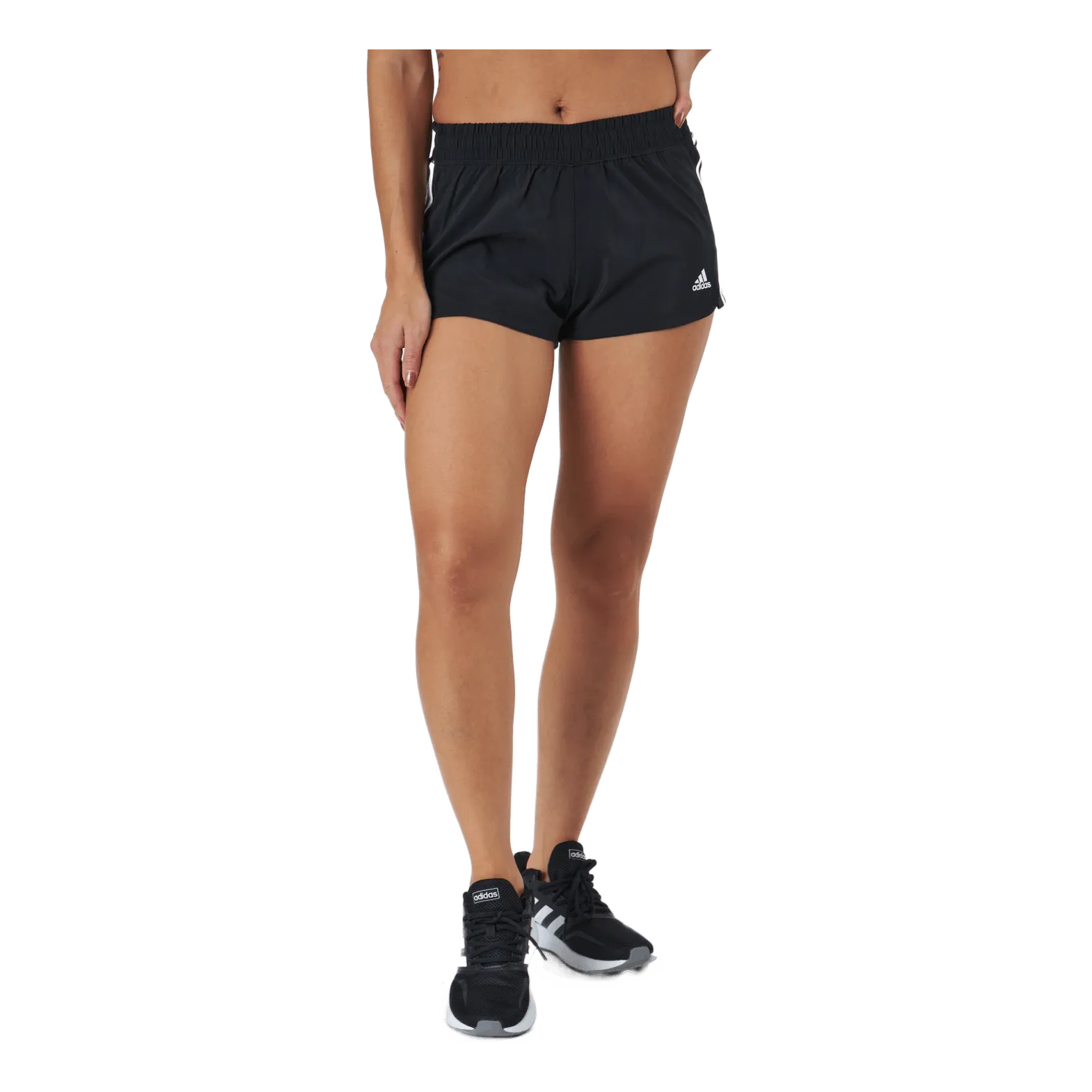 Adidas Pacer 3 Stripe Woven Short Black / White