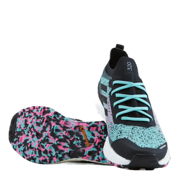 Adidas Terrex Two Ultra Trail Running Shoes Acid Mint / Core Black / Screaming Pink