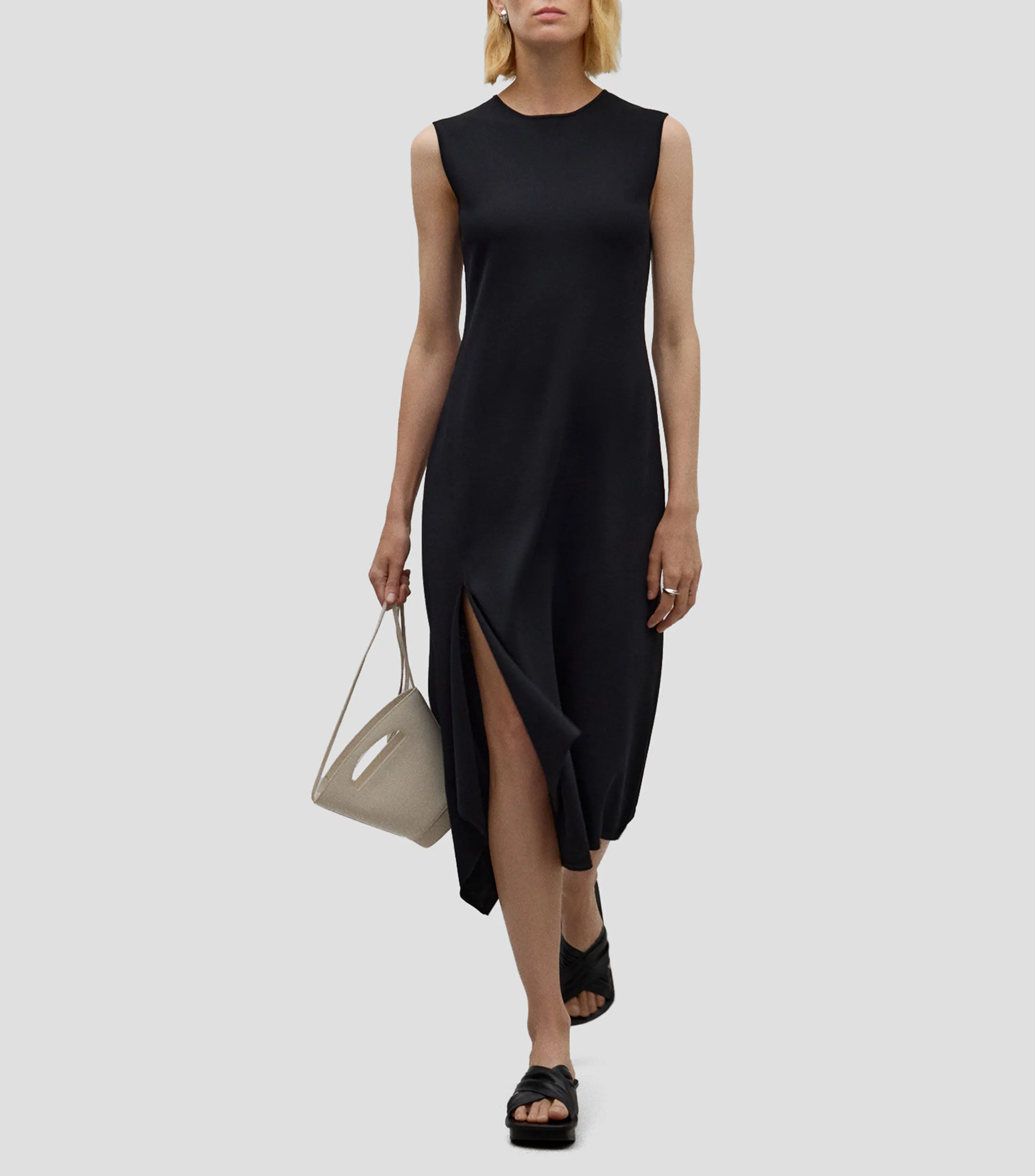 Adolfo Dominguez Vestido Midi Liso Mujer