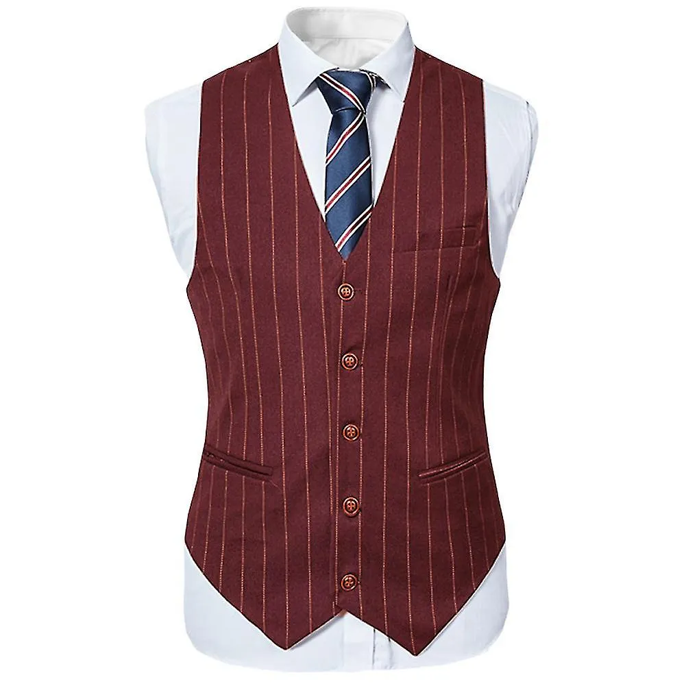 ALLTHEMEN HOMBRE 3PIECE BUSINESS SUIT SLIM STRIPE WEDDING SUIT