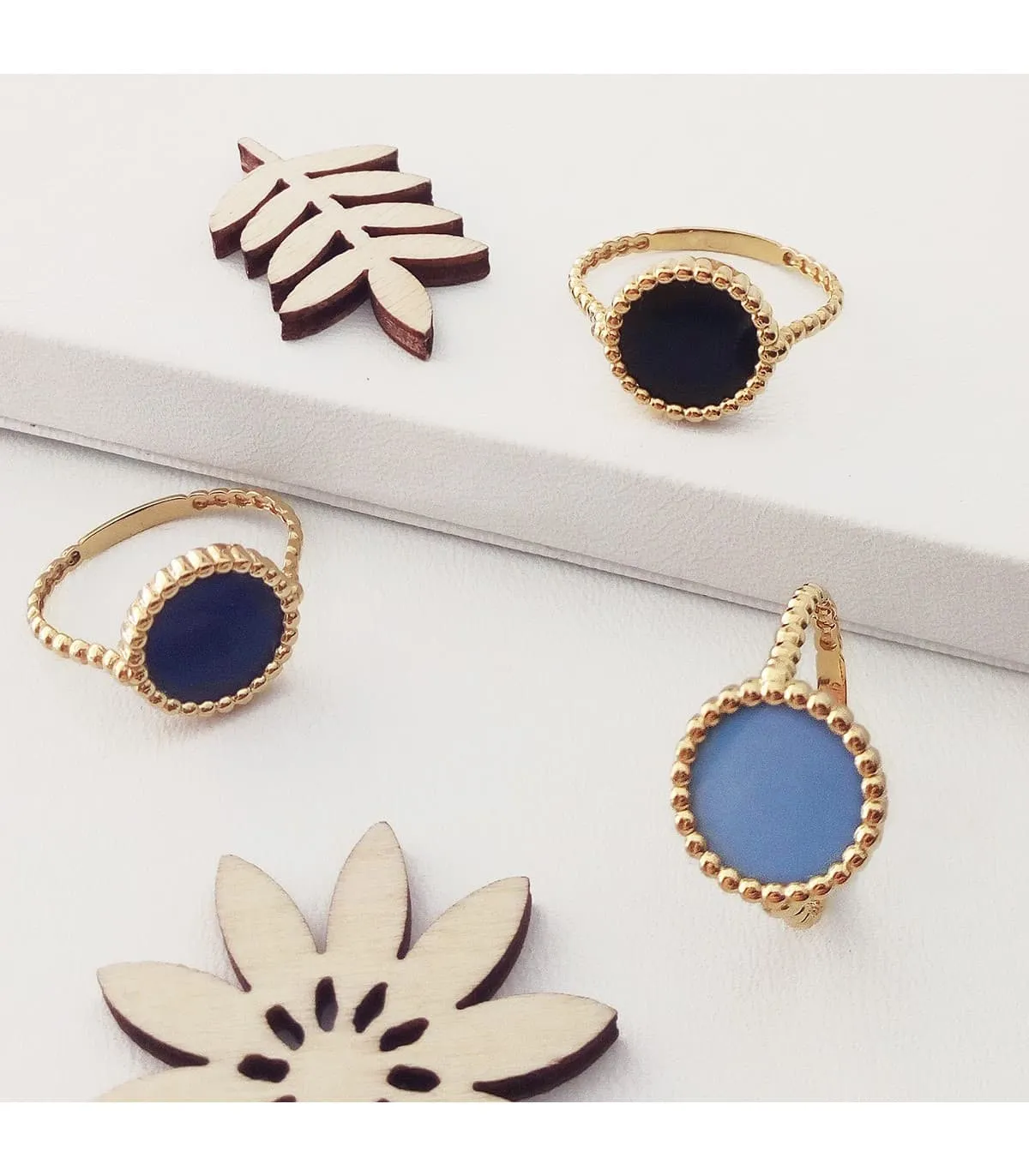 Anillo mujer Oro Amarillo 18K Blue Lake Dot