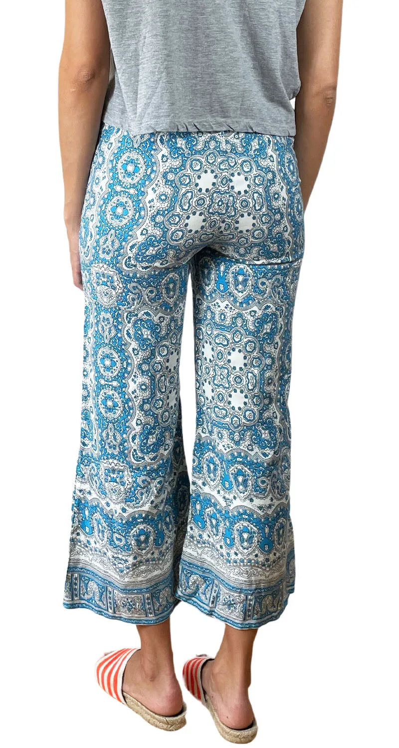 ANTHROPOLOGIE Pantalón Estampado Azul