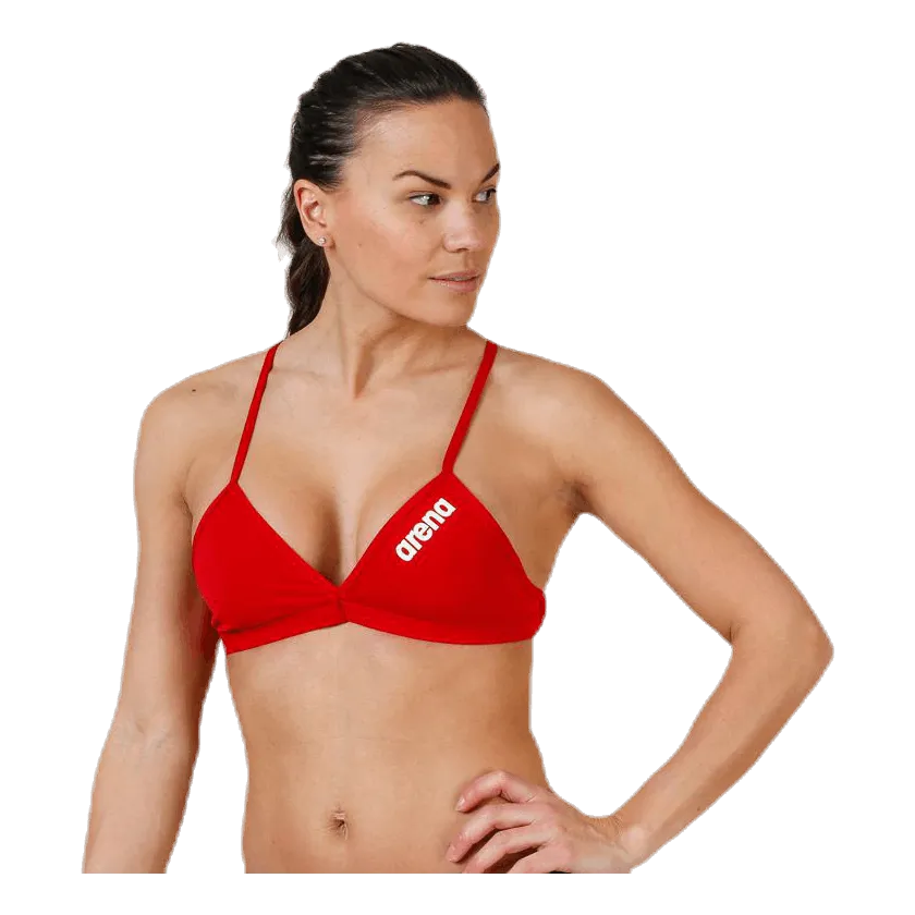 Arena Solid Tie Back Top Red