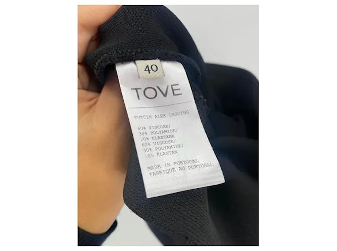 Autre Marque TOVE Pantalón T.fr 40 Viscosa Negro 