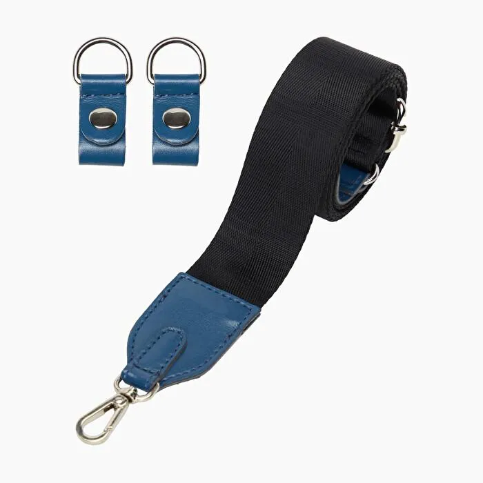 Bandolera en nailon azul vaquero