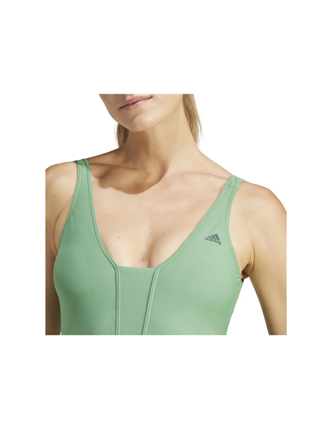 Bañador de Natación adidas Iconisea 3 Bandas Mujer Verde