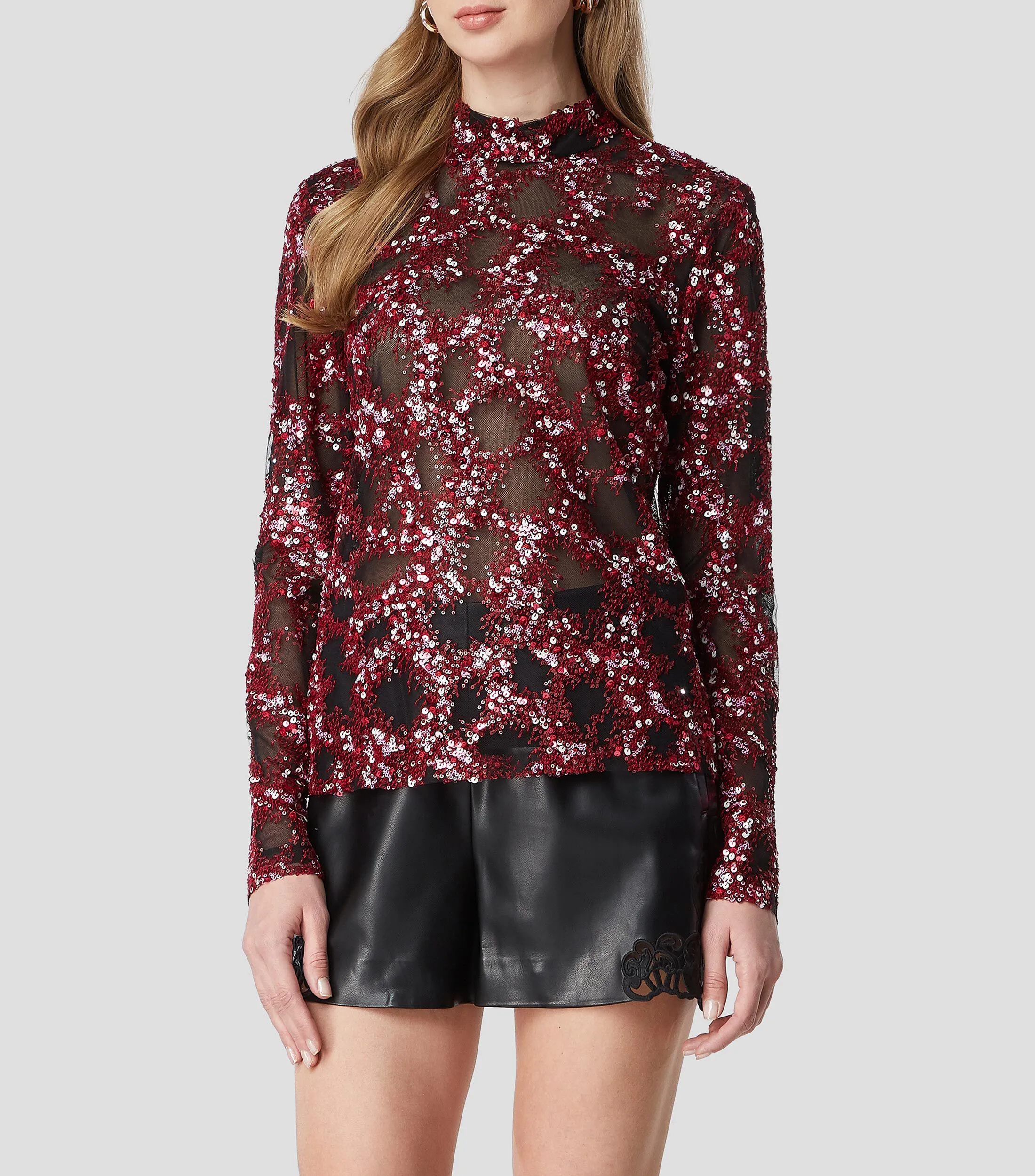 Bcbg Blusa Manga Larga Mujer
