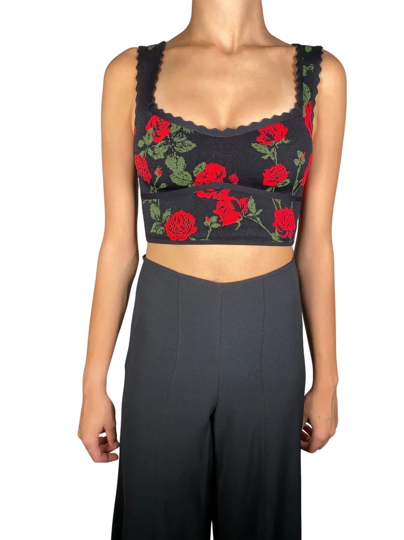 BCBG Crop Top Rosas
