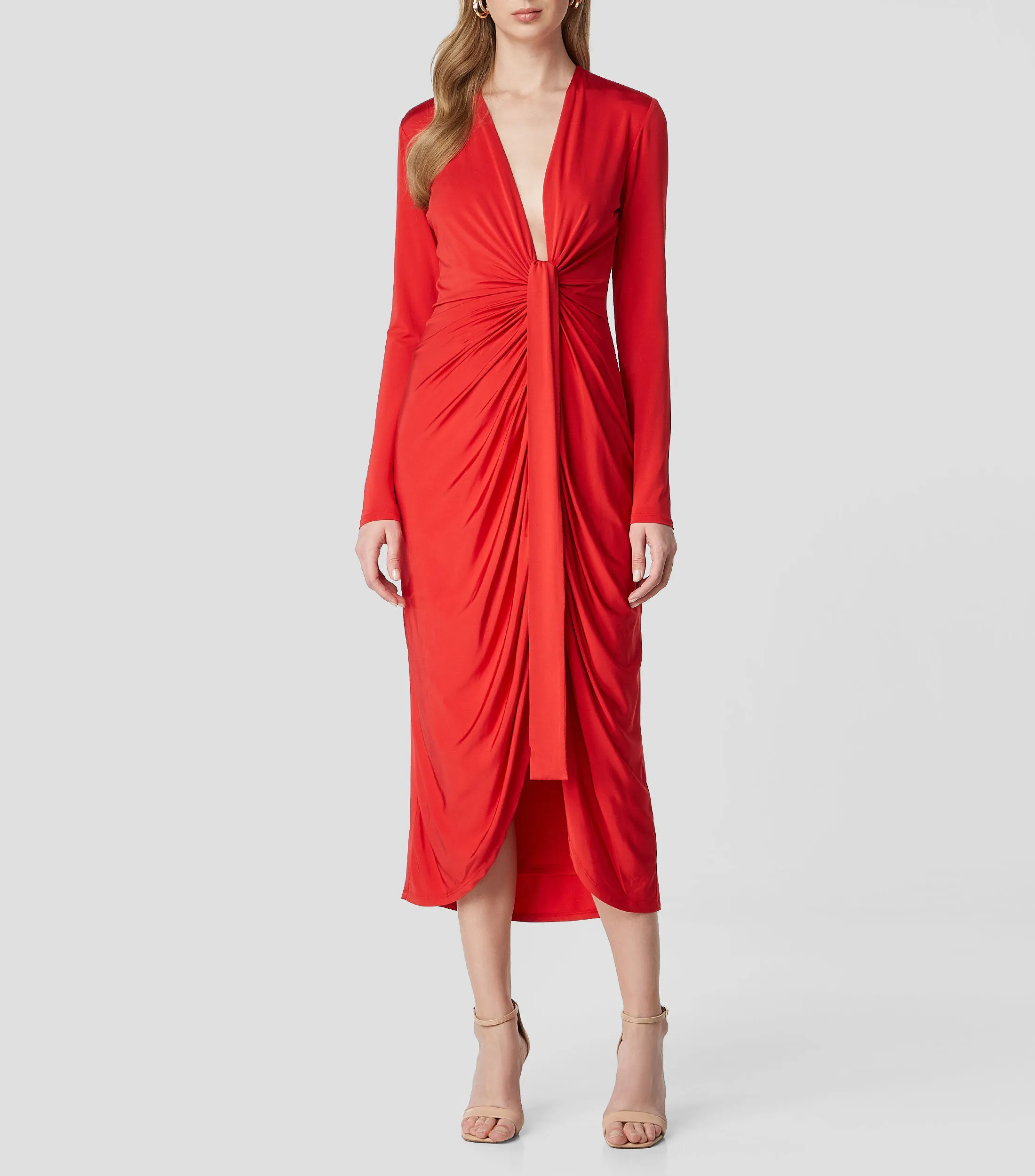 Bcbg Vestido Largo Manga Larga Mujer