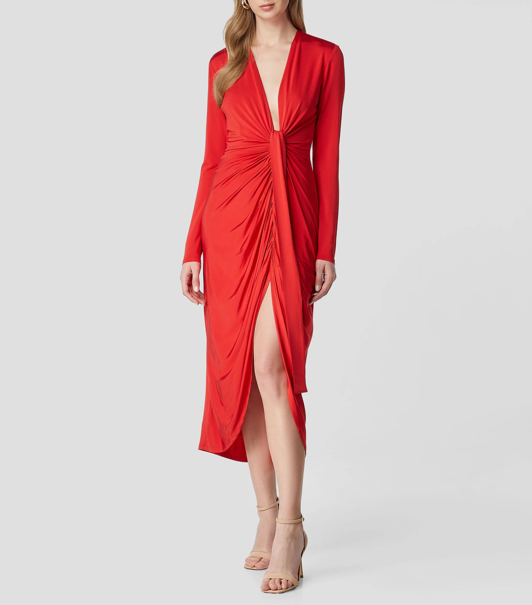 Bcbg Vestido Largo Manga Larga Mujer