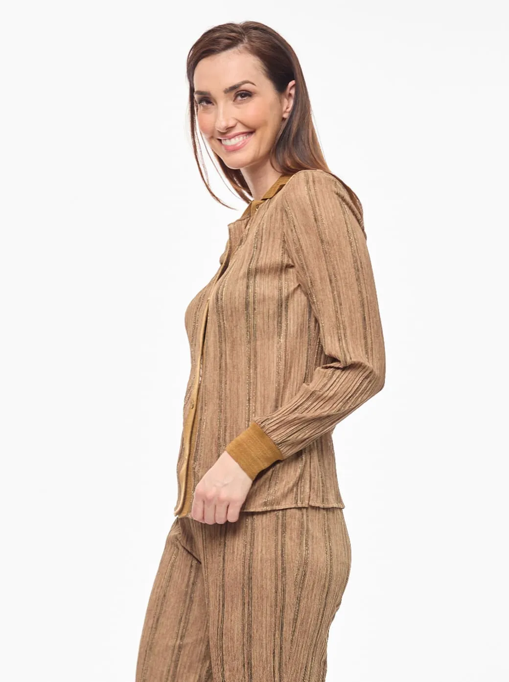 Blusa camel estampada Esenciales