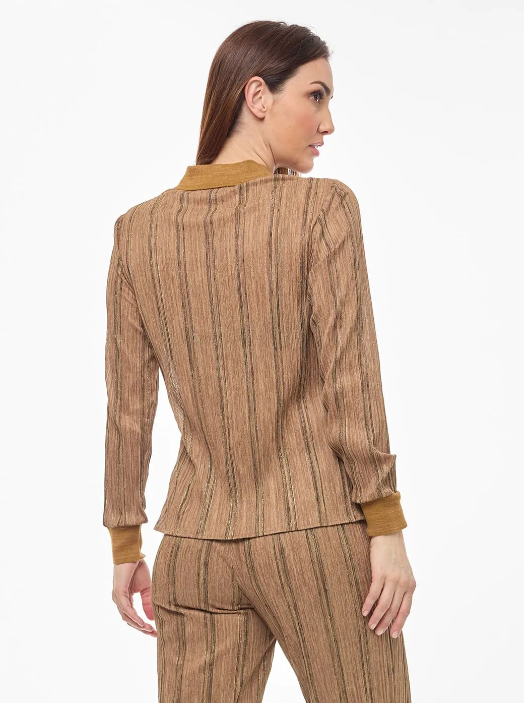 Blusa camel estampada Esenciales
