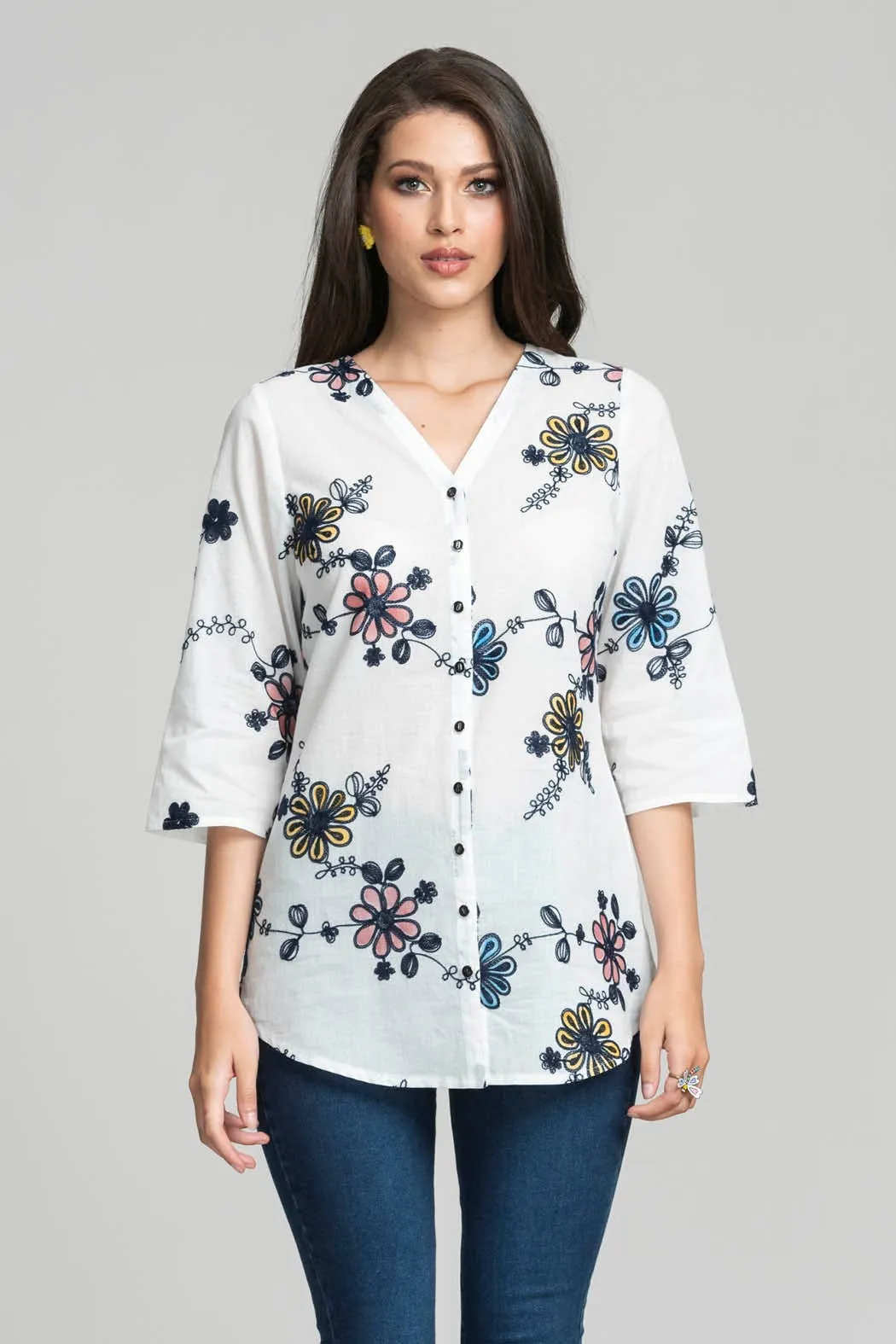 Blusa con Bordado Dama Cherry 22409