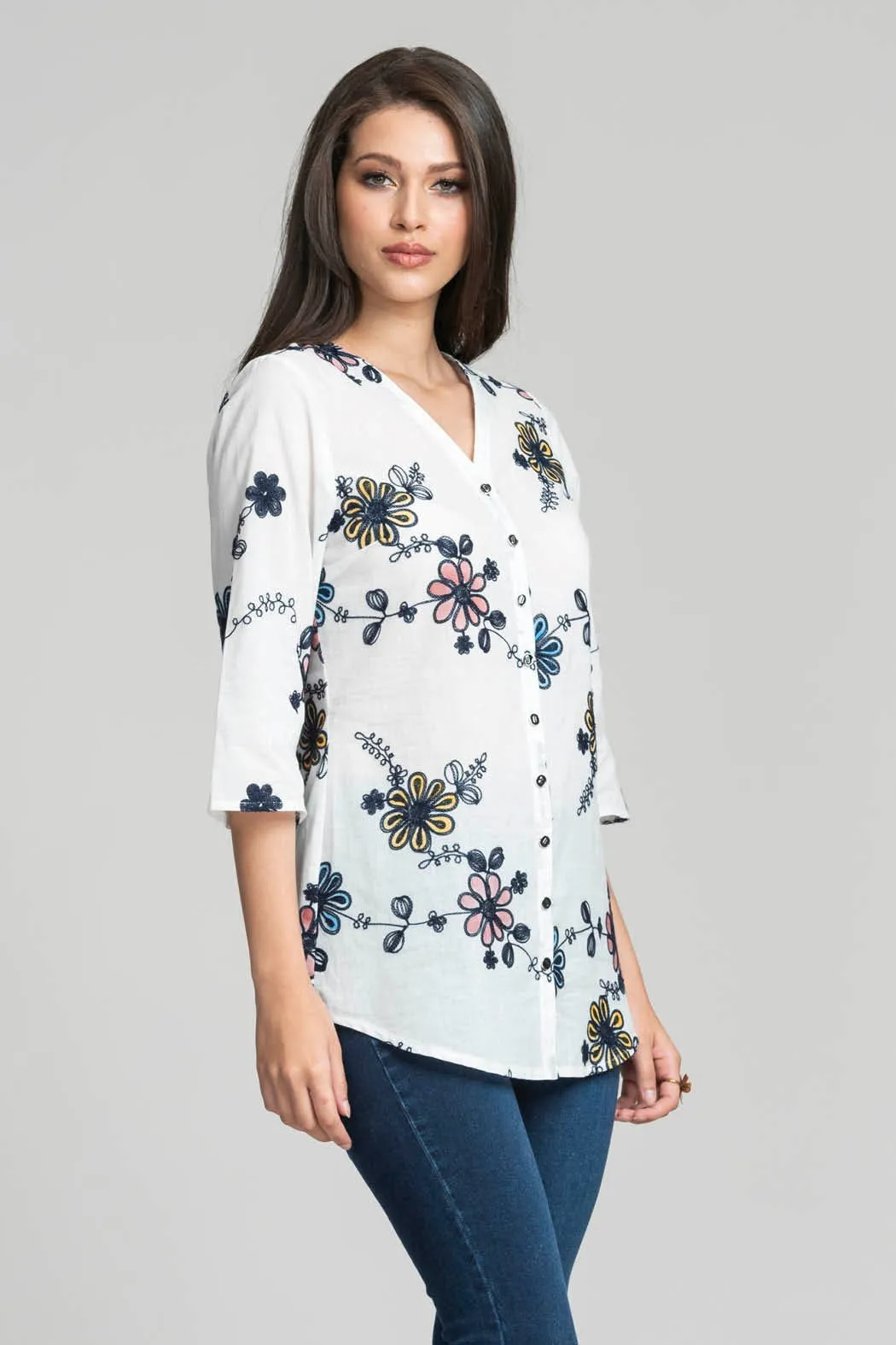 Blusa con Bordado Dama Cherry 22409