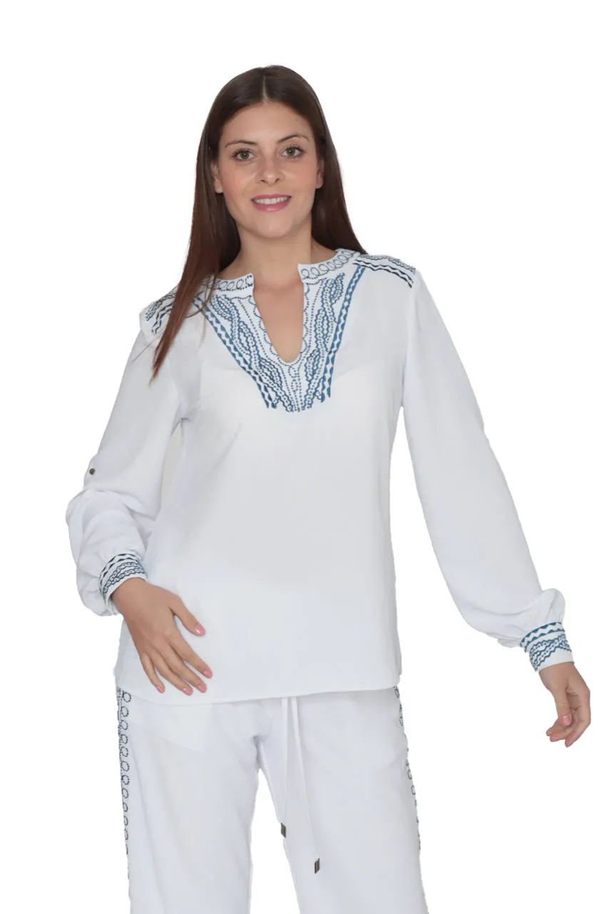 Blusa con Bordado Dama Lofassi 8159