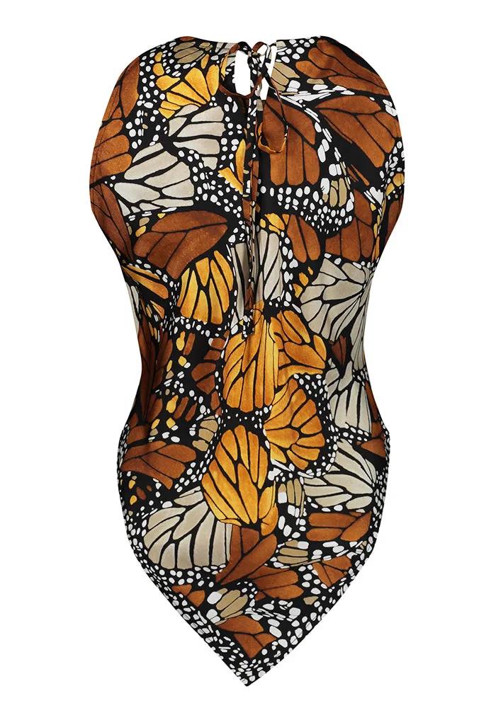 Blusa Cuello Ajustable Mariposa Macro Original