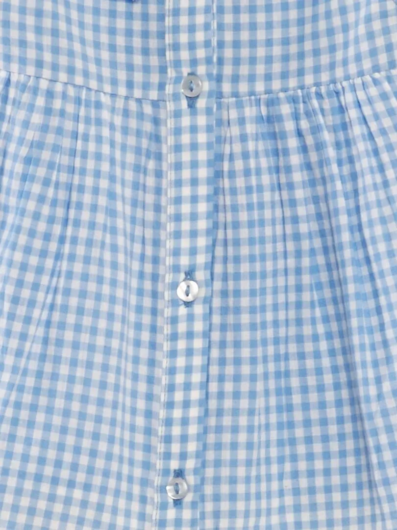 BLUSA DE CUADROS  AZUL
