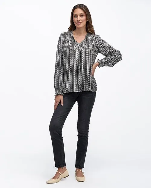 Blusa Mujer Agatha Print Plomo