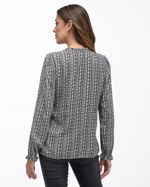 Blusa Mujer Agatha Print Plomo