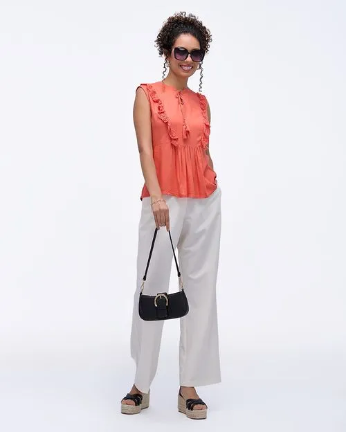 Blusa Mujer Alexa Coral Carmin