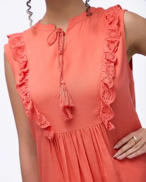 Blusa Mujer Alexa Coral Carmin