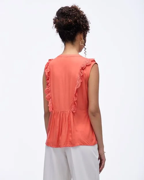 Blusa Mujer Alexa Coral Carmin