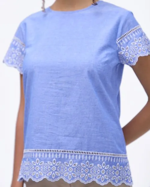 Blusa Mujer Cata Celeste