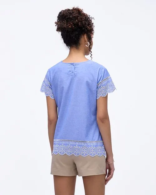 Blusa Mujer Cata Celeste