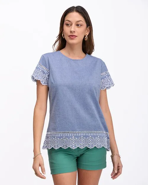 Blusa Mujer Cata Medium Wash