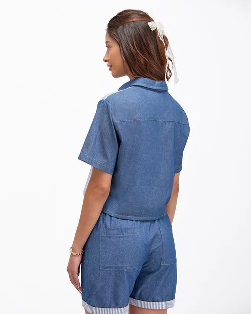 Blusa Mujer Lauren Azul