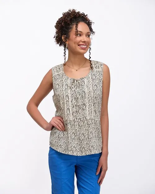 Blusa Mujer Maribel Print Crema Pastel