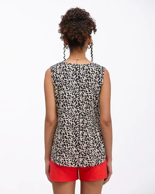 Blusa Mujer Maribel Print Gris ártico