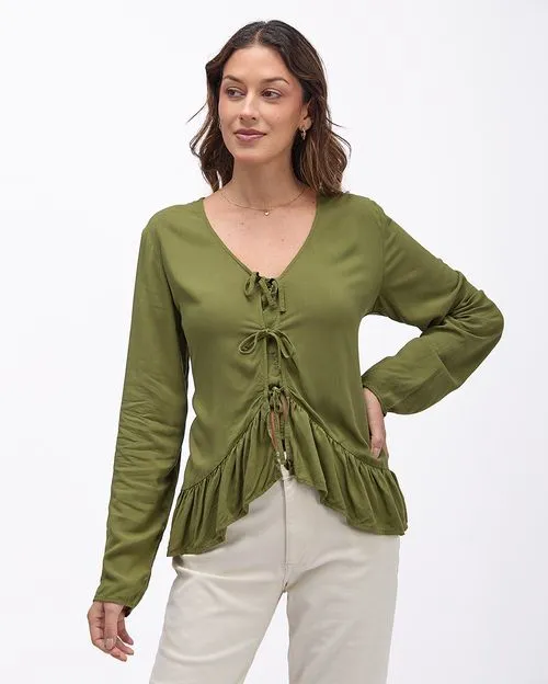 Blusa Mujer Marina Verde Frost