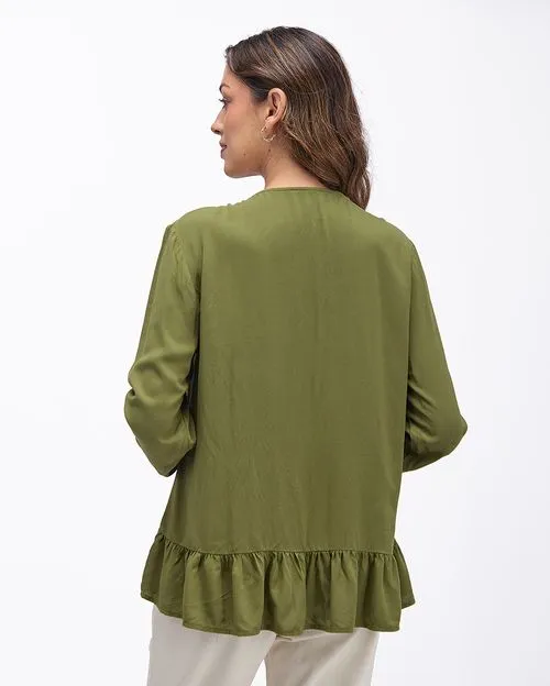 Blusa Mujer Marina Verde Frost