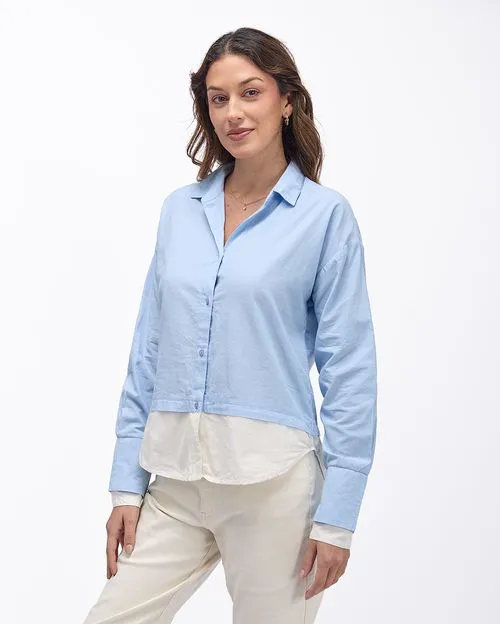 Blusa Mujer Maya Celeste Bell