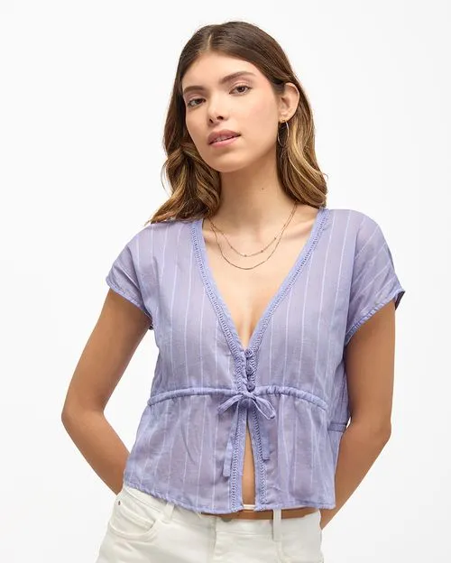 Blusa Mujer Puka Azulino Lavanda