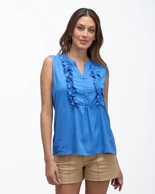 Blusa Mujer Rubi Solid Azulino French