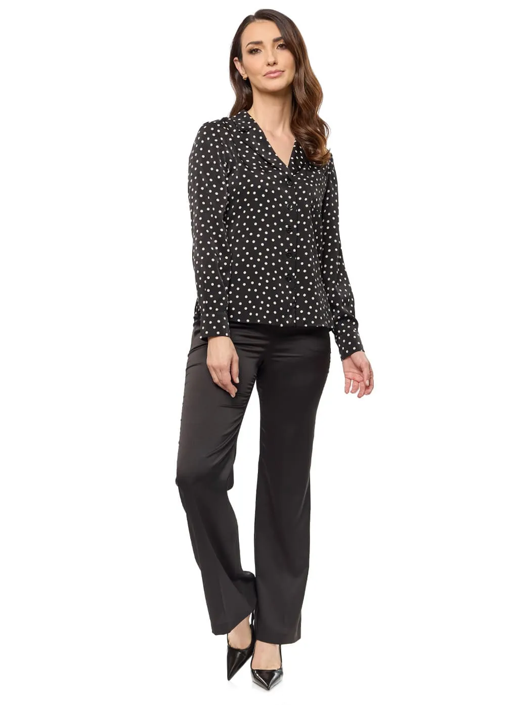 Blusa negra con lunares Naysa