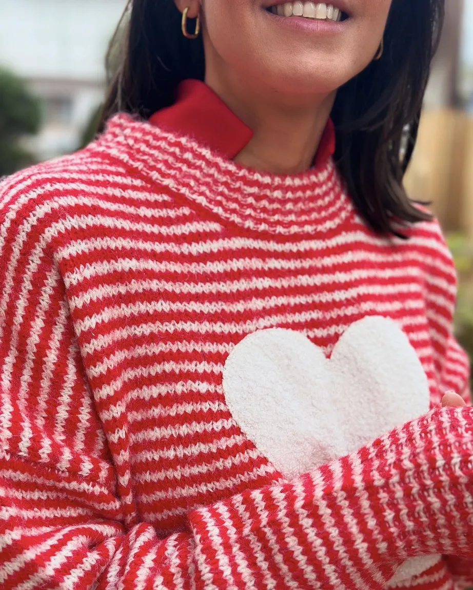 Blusa Punto Pico Rojo