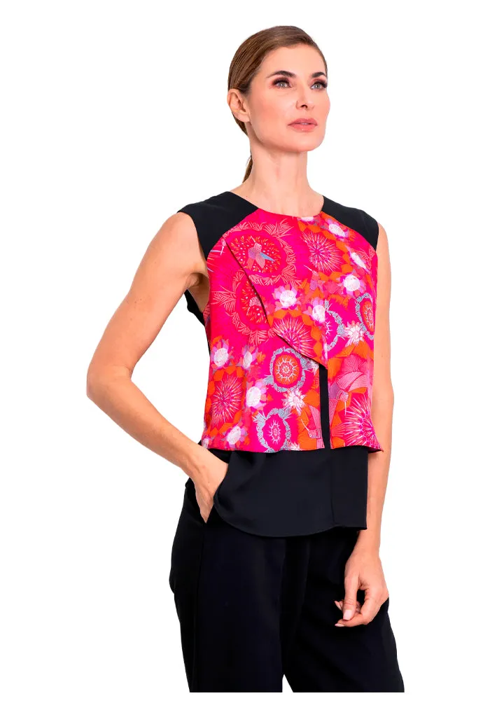 Blusa Pétalos Colibrí Rojo