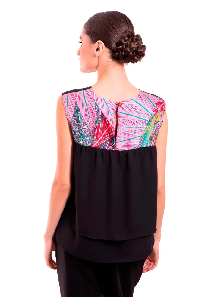 Blusa Pétalos guila Real Mexicana Gris
