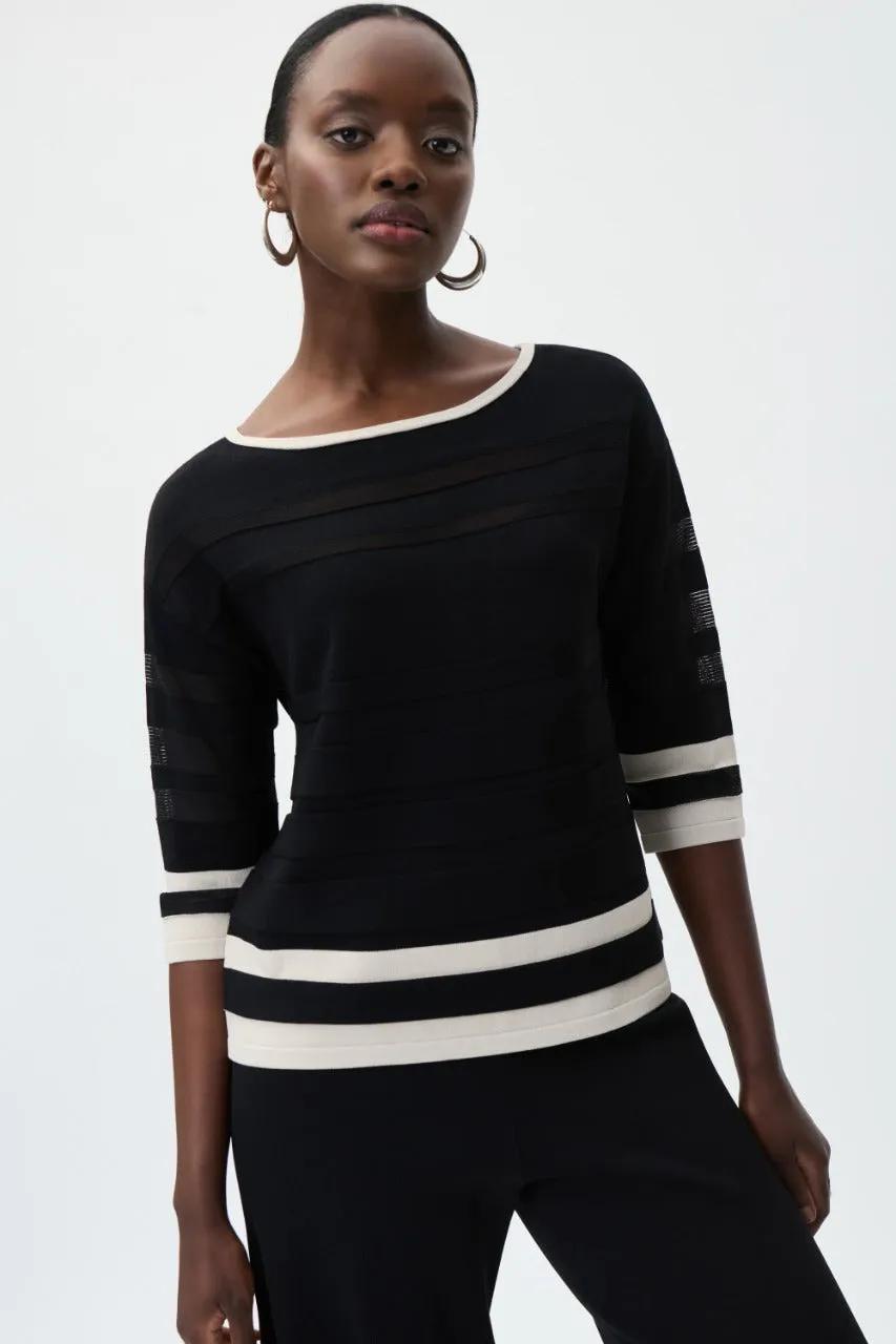 Blusa Rayas Manga 3/4 Joseph Ribkoff 231937
