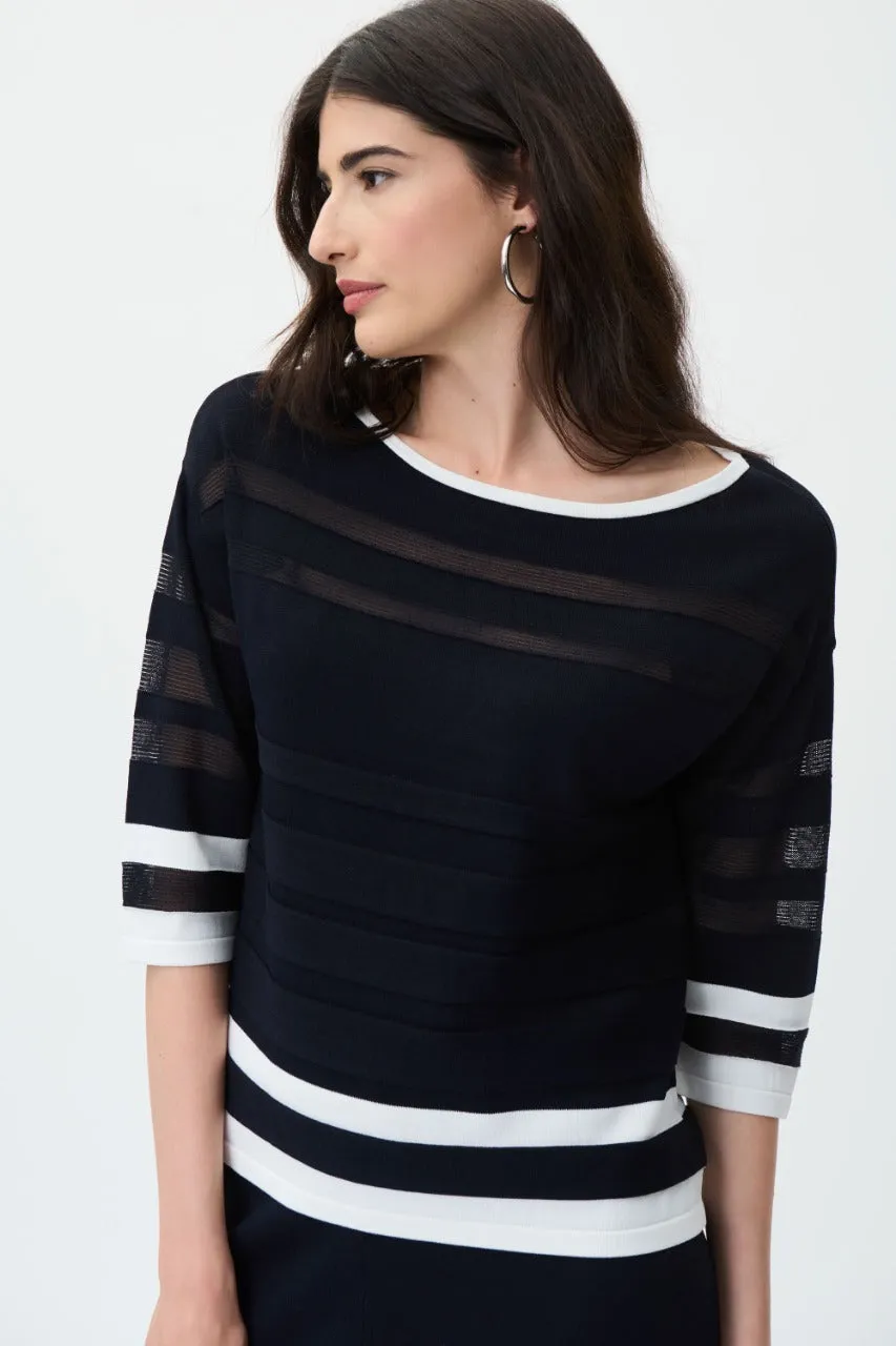 Blusa Rayas Manga 3/4 Joseph Ribkoff 231937