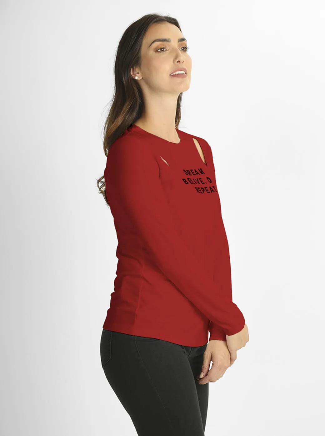 Blusa roja estampada Why me
