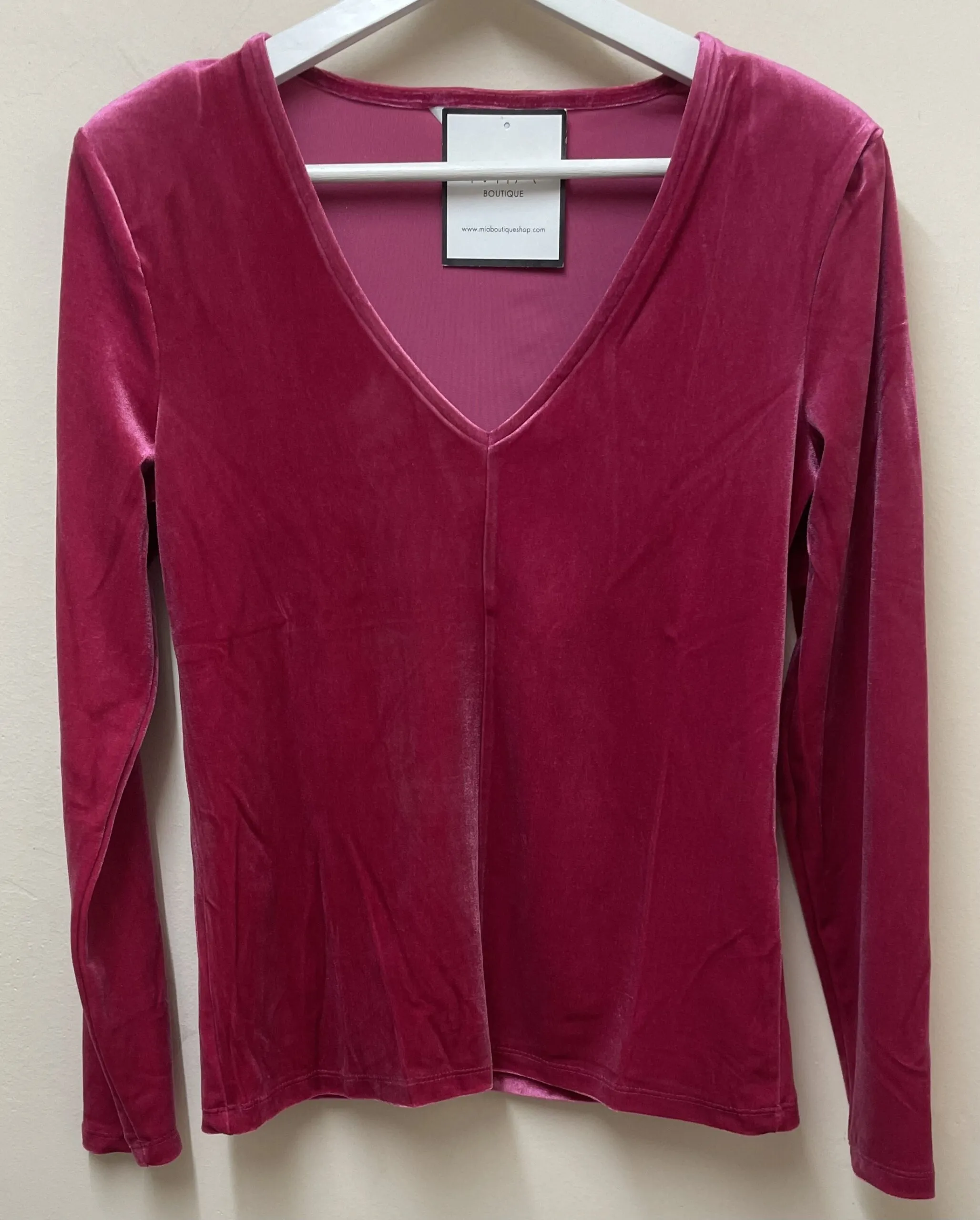 Blusa Terciopelo Fúcsia