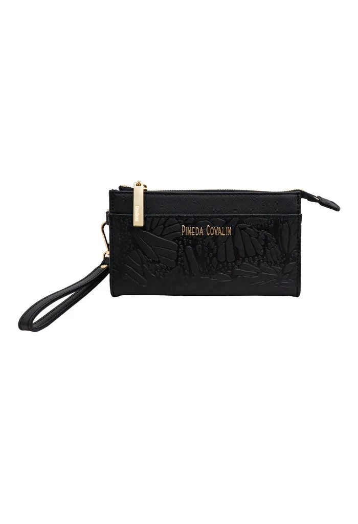 Bolsa Cheen Saffiano Grabado Mariposa Negro