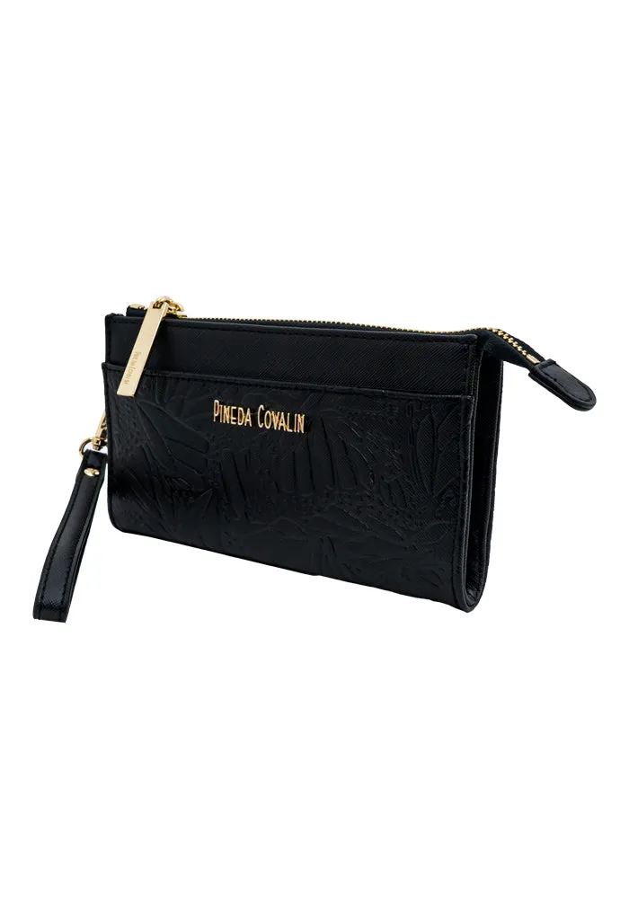 Bolsa Cheen Saffiano Grabado Mariposa Negro