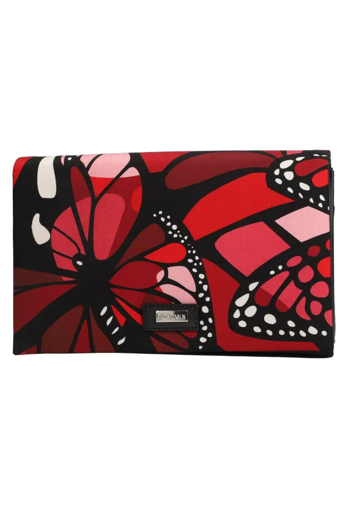 Bolsa Hook con Cadena Negro Vuelo de Mariposa Rojo